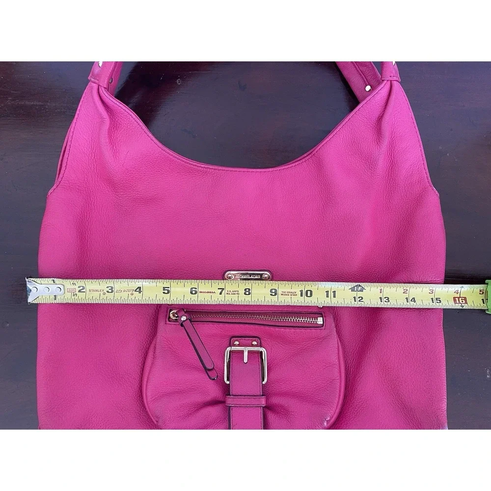 Michael Kors Austin Hot Pink Pebbled Leather Large Shoulder Bag Hobo MSRP$348